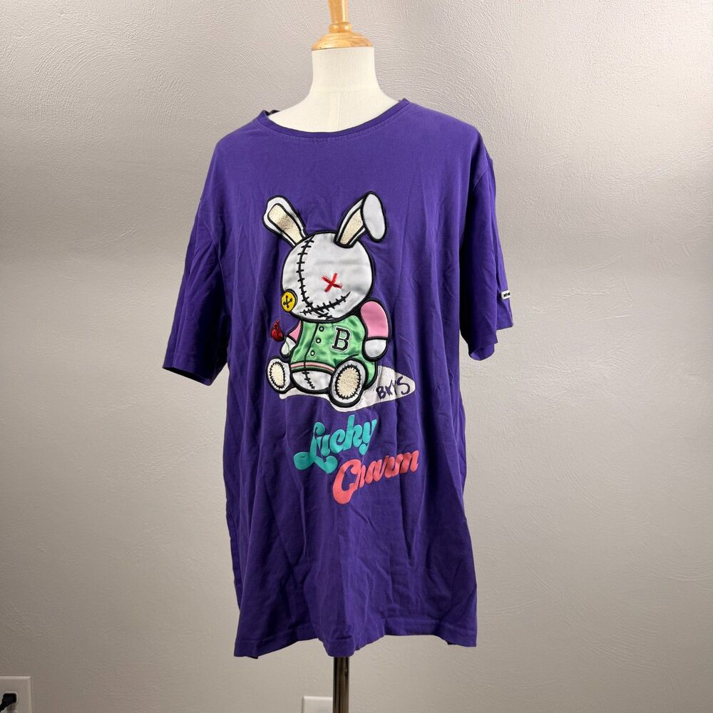 BKYS Lucky Charm Purple Rabbit T-Shirt Men's Size L